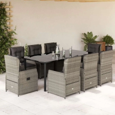 vidaXL Polyrattan Kerti Étkezőgarnitúra - 9 részes kerti bútor