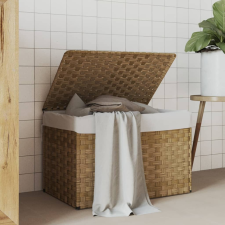 vidaXL polyrattan szennyeskosár fedéllel 55,5 x 35 x 34 cm bútor