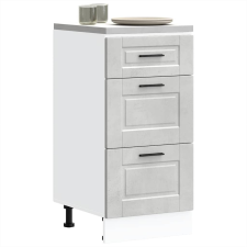 vidaXL Porto betonszürke szerelt fa konyhai alapszekrény bútor