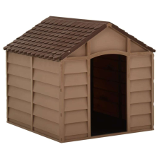 vidaXL PP Kutyaház 68x71x71,5cm, Barna szállítóbox, fekhely kutyáknak