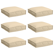 vidaXL Raklap párnák üléshez 6 db Bézs 40x40x8 cm Oxford textil (42001601) lakástextília