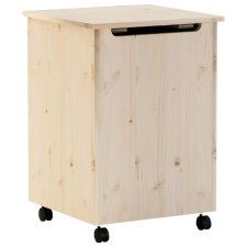 vidaXL RANA tömör fenyőfa szennyeskosár kerekekkel 45 x 45 x 64 cm bútor