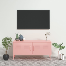 vidaXL rózsaszín acél TV-szekrény 105 x 35 x 50 cm bútor