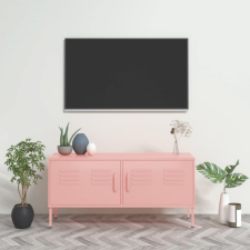 vidaXL Rózsaszín acél TV-szekrény 105 x 35 x 50 cm bútor