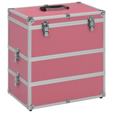 vidaXL rózsaszín alumínium sminktáska 37 x 24 x 40 cm kézitáska és bőrönd