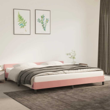 vidaXL rózsaszín bársony ágykeret fejtámlával matrac nélkül 200x200 cm ágy és ágykellék