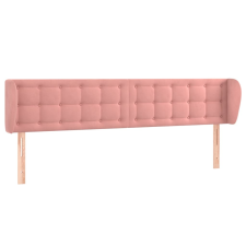 vidaXL rózsaszín bársony fejtámla szárnyakkal 203x23x78/88 cm (3117649) ágy és ágykellék