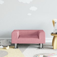 vidaXL rózsaszín bársony gyerekkanapé 50x40x26,5 cm gyermekbútor