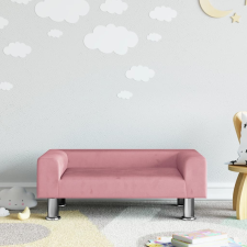 vidaXL rózsaszín bársony gyerekkanapé 70 x 45 x 26,5 cm gyermekbútor