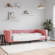 vidaXL rózsaszín bársony kanapéágy 90 x 200 cm ágy és ágykellék
