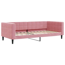 vidaXL Rózsaszín bársony kanapéágy 90 x 200 cm ágy és ágykellék