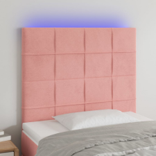 vidaXL rózsaszín bársony LED-es fejtámla 100x5x118/128 cm ágy és ágykellék