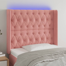 vidaXL rózsaszín bársony LED-es fejtámla 103x16x118/128 cm ágy és ágykellék