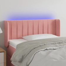 vidaXL rózsaszín bársony LED-es fejtámla 103x16x78/88 cm ágy és ágykellék