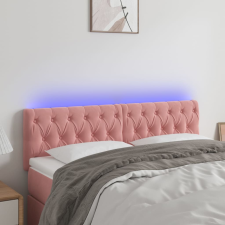 vidaXL rózsaszín bársony LED-es fejtámla 160 x 7 x 78/88 cm ágy és ágykellék
