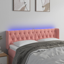 vidaXL rózsaszín bársony LED-es fejtámla 163x16x78/88 cm ágy és ágykellék