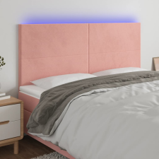vidaXL rózsaszín bársony LED-es fejtámla 180x5x118/128 cm ágy és ágykellék