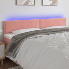 vidaXL rózsaszín bársony LED-es fejtámla 180x5x78/88 cm ágy és ágykellék