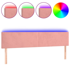 vidaXL rózsaszín bársony LED-es fejtámla 180x5x78/88 cm (3121397) ágy és ágykellék
