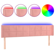vidaXL rózsaszín bársony LED-es fejtámla 183x16x78/88 cm (3123301) ágy és ágykellék