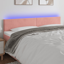vidaXL rózsaszín bársony LED-es fejtámla 200x5x78/88 cm ágy és ágykellék