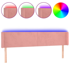 vidaXL rózsaszín bársony LED-es fejtámla 203x16x78/88 cm (3123027) ágy és ágykellék