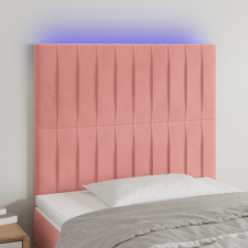 vidaXL rózsaszín bársony LED-es fejtámla 80x5x118/128 cm ágy és ágykellék