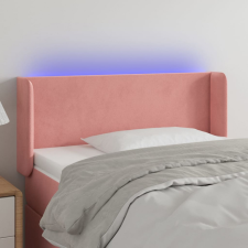 vidaXL rózsaszín bársony LED-es fejtámla 93x16x78/88 cm ágy és ágykellék