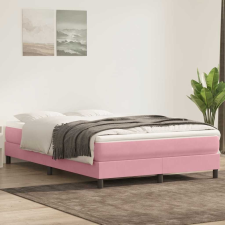 vidaXL rózsaszín bársony rugós ágy matrac nélkül 140x220 cm ágy és ágykellék
