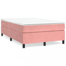 vidaXL Rózsaszín bársony rugós ágy matraccal 120 x 190 cm ágy és ágykellék