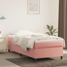 vidaXL rózsaszín bársony rugós ágy matraccal 80 x 200 cm ágy és ágykellék