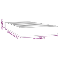 vidaXL rózsaszín bársony zsebrugós ágymatrac 90 x 220 x 20 cm ágy és ágykellék