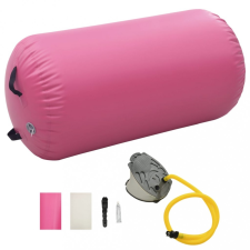 vidaXL Rózsaszín PVC felfújható tornahenger pumpával 120 x 90 cm jóga felszerelés