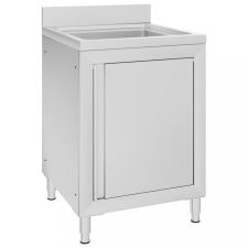 vidaXL rozsdamentes acél kereskedelmi konyhai mosogató 60 x 60 x 96 cm bútor