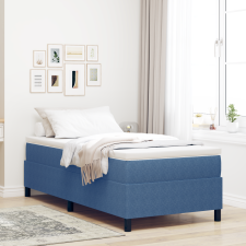 vidaXL Rugós Ágy Kék 100x200 cm Corduroy Szövet ágy és ágykellék