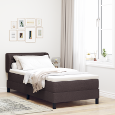 vidaXL Rugós Ágy Matrac Barna 90x200 cm Szövet ágy és ágykellék