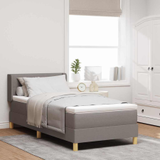 vidaXL Rugós Ágy matracmal fejtámlával Tópszínű 90 x 190 cm szövet ágy és ágykellék