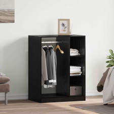 vidaXL Ruhásszekrény polcokkal Musta tammi 77 x 48 x 102 cm Faanyag bútor