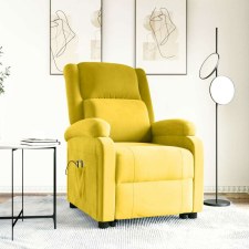 vidaXL sárga bársony felállást segítő masszázsfotel masszázsfotel