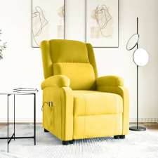 vidaXL sárga bársony felállást segítő masszázsfotel masszázsfotel