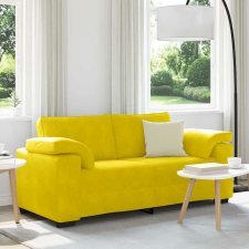 vidaXL sárga bársony loveseat kanapé 140 cm bútor