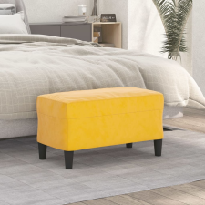 vidaXL sárga bársony pad 70x35x41 cm bútor