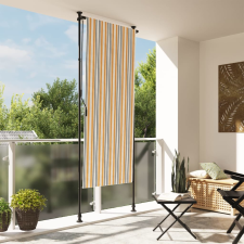 vidaXL sárga és fehér szövet és acél kültéri roló 120 x 270 cm lakástextília