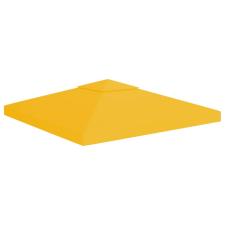 vidaXL sárga kétszintes pavilon-tetőponyva 310 g/m² 3 x 3 m kerti bútor
