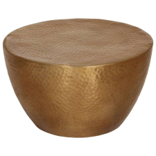 vidaXL sárgaréz kalapált alumínium dohányzóasztal Ø 50 x 30 cm bútor