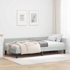 vidaXL Sarok Ágykeret fejtámlával Világosszürke 100 x 200 cm ágy és ágykellék