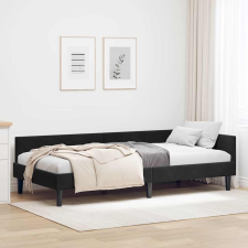 vidaXL Sarok Ágykeret Fekete 90 x 200 cm Bársony és Mérnökölt fa ágy és ágykellék