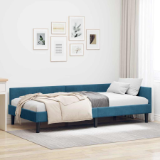 vidaXL Sarok Ágykeret Kék 80 x 200 cm Bársony és Mérnökölt fa ágy és ágykellék