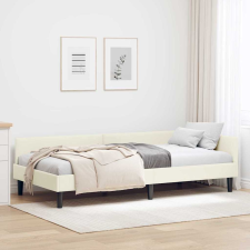 vidaXL Sarok Ágykeret Krém 90 x 190 cm Bársony és Mérnökölt fa ágy és ágykellék