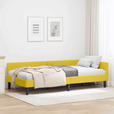 vidaXL Sarok Ágykeret Sárga 80 x 200 cm Bársony és Mérnökölt fa ágy és ágykellék